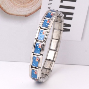 Breloques à maillons italiens, bijoux fantaisie, vente en gros, composants géométriques en acier inoxydable pour la fabrication de bracelets pour hommes - Product Image 6