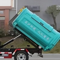 Mini camion compacteur à bras grue diesel Euro 3 pour le transport de déchets, bennes à ordures mobiles pour la collecte de déchets de construction et de voirie sur courte distance