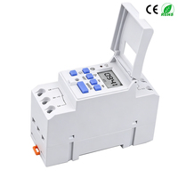 Minuteur numérique programmable hebdomadaire monophasé sur rail DIN, 7 jours, 24 heures, 220 V, contrôle par relais, AC/DC 12 V 24 V 48 V 16 A