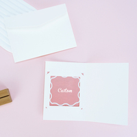 Cartes de vœux personnalisées imprimées sur papier couché plié avec enveloppe pour mariage, fête ou cadeau