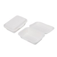 Boîtes alimentaires biodégradables en pulpe de bagasse en gros, boîtes à emporter, boîtes à déjeuner jetables pour restaurants, emballages alimentaires à emporter