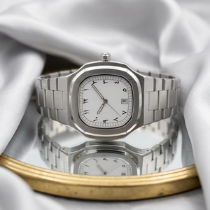 Nuevos Relojes Árabes para Hombre, Personalizados de Gran Marca, Reloj de Acero Inoxidable Ultrafino con Cristal de Zafiro, Esfera Árabe Personalizada de Marca Privada - Product Image 6