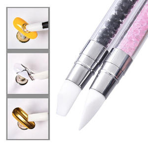 Vente chaude à double extrémité Nail Art Silicone Sculpture Stylo 3D Nail Sculpture Builder Gel Sculpture Brosse Nail En Relief Fleur Stylo - Product Image 4