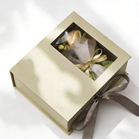 Caja de Regalo de Lujo para Cosméticos, Set de Cuidado de la Piel, Perfume, Esponja Magnética, Fragancia, Caja de Cartón con Ventana de PVC y Laminado Mate, para Bodas y Cumpleaños