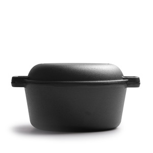 Cuisson Poêle À Pain Friture Ragoût 2-<span class=keywords><strong>en</strong></span>-1 Multifonctionnel Deux Oreilles <span class=keywords><strong>En</strong></span> <span class=keywords><strong>Fonte</strong></span> Émail Néerlandais Pot Noir Rond Casserole Marmite - Product Image 4