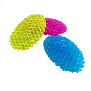 Plastic Decompression Squeeze Toy Stress Relief Fidget <b>Worm</b> Squish Sensory Toy for Kids and Adults - Product Image 4