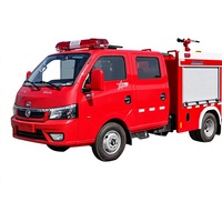 Pompe à eau diesel compacte 4x2 légère 2500L pour la lutte contre les incendies - Véhicule de pompier mini compact pour usine, école, zone rurale