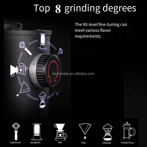 Máy xay cà phê tự động điện Zilong 90mm với màn hình LED, xay theo trọng lượng và thời gian, dùng cho gia đình, ô tô và cửa hàng - Product Image 5
