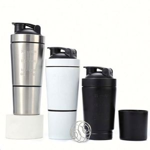 Bouteille shaker fitness en acier inoxydable 600 ml, best-seller, à paroi simple, pour la gym et le sport, isolation thermique 6 heures, couvercle sans BPA - Product Image 2