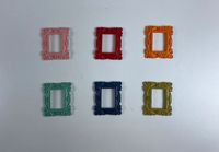 Mini cadre photo créatif DIY de style baroque européen, en résine naturelle colorée, pour présentation de bijoux et bagues, accessoire de photographie et cadre décoratif