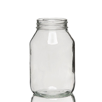 Haute Qualité Clair Miel Bonbons Pot Verre Confiture Cornichons Pot Bouteille 200 Ml 350 Ml 500 Ml Grand Pot En Verre Avec Couvercle À Vis