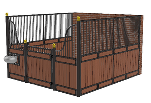 Establo Económico para Caballos, Estructura <span class=keywords><strong>de</strong></span> Acero y Bambú para Uso en <span class=keywords><strong>Granjas</strong></span> <span class=keywords><strong>de</strong></span> Caballos, Perros, Conejos y <span class=keywords><strong>Cerdos</strong></span>, con 1 Año <span class=keywords><strong>de</strong></span> Garantía - Product Image 2