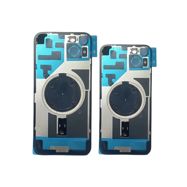 Hot Sale Back Cover Glass With Iron Plate Magnetic Metal Ring Replacement for iPhone 14 Plus Rear Door Housing Repair