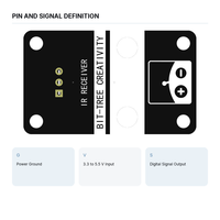 Module de capteur récepteur infrarouge 38 kHz, sortie décodée numériquement, carte à 3 broches pour projets de robots télécommandés Arduino