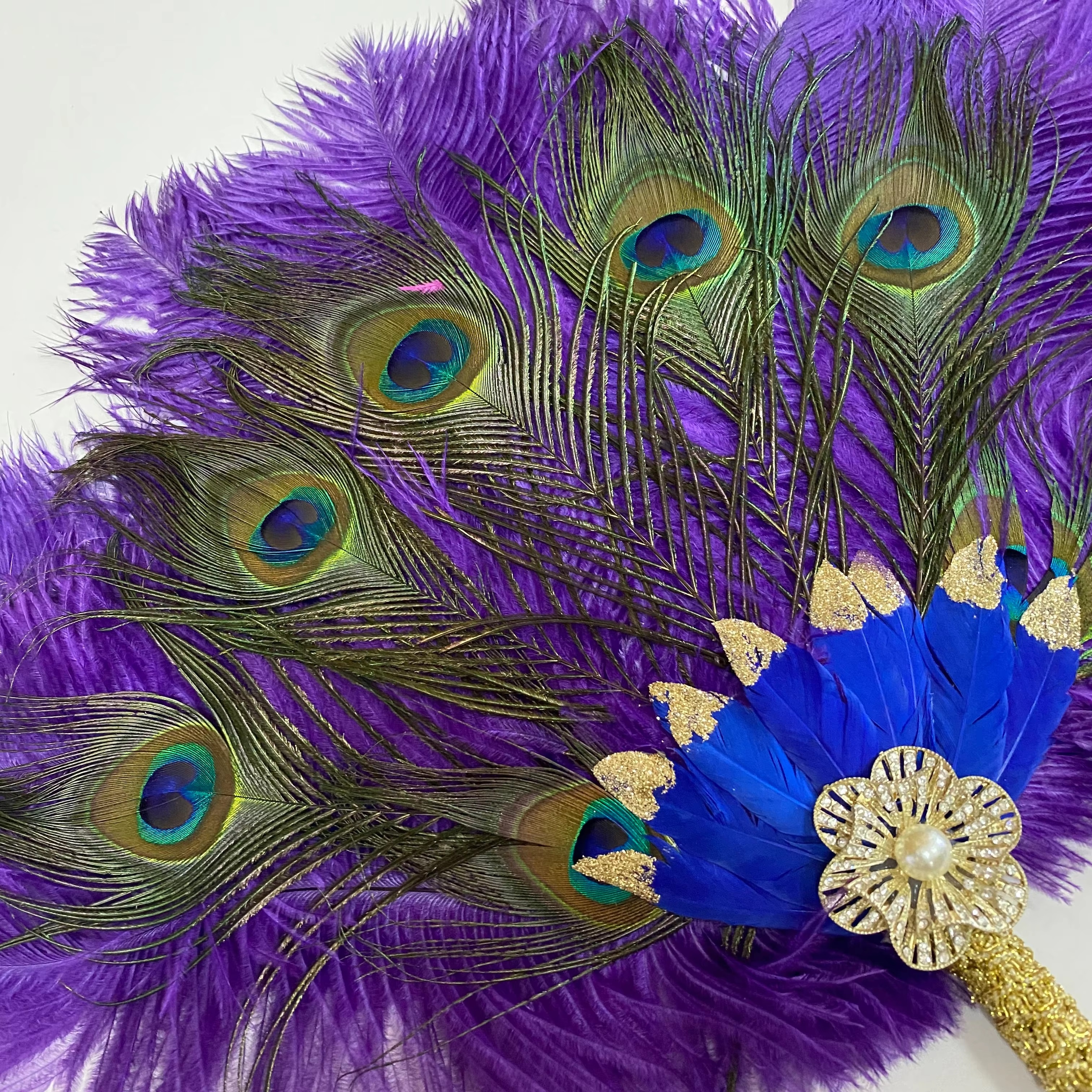 Bufanda De Plumas De Pavo Real Con Encaje – Capa De Hombro Vintage, Estilo Gótico Para Carnaval Y Mascarada