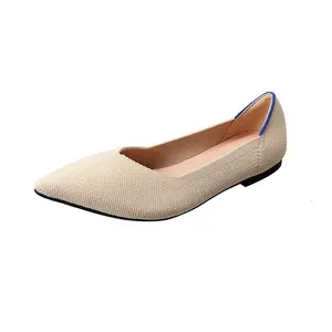 Women Round Toe Flats Shoes Ballet Flats Dressy Comfortable White Green Flats for Women