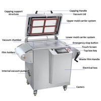 DMP 430 Alimentaire Scellant Sous Vide Traysealer Modifié Atmosphère Machine Conditionnement Alimentaire Industriel Carte Plateau Scellant Prêt Repas Viande Poisson