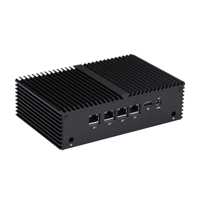Kansung – Mini ordinateur de bureau à 4 ports LAN, Linux J6412 Quad core lte, Mini PC Client mince pour kiosque d'affichage numérique