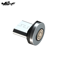 Kabel Data USB 3 In 1 Magnetis Rotasi 540 Mengalir LED