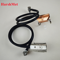 Kit de mise à la terre HarshGround en cuivre et acier inoxydable HCG-1-5/8"-0.8M, câble coaxial 1/2" 7/8" 1m/1.5m, kit de mise à la terre résistant aux intempéries