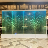 Panneau de séparation mural à bulles d'eau personnalisé, moderne, étanche, en acrylique, avec LED RGB sur le thème de la vie marine, télécommande sans fil