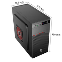 Boîtier PC SNOWMAN CS019 à profil bas, économique, en acier, double compartiment, format M-ATX, tour moyenne, pour gaming, avec panneau avant perforé pour un flux d'air élevé