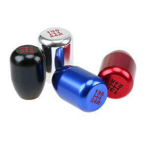Pomo de palanca de cambios universal de aleación de aluminio para coche, transmisión manual de 5 velocidades, rojo, negro, azul, resistente al óxido - Product Image 1
