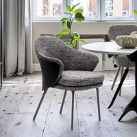 JP chaises de salle à manger de luxe croix base en métal jambes minces siège rempli d'éponge nordique blanc couleur crème chaise de salle à manger