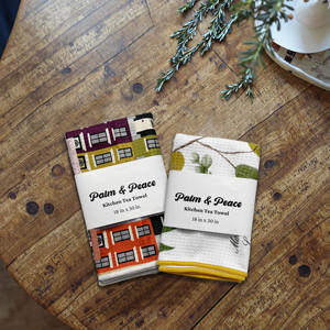 Serviettes de cuisine personnalisées avec impression numérique et logo, idéales pour une utilisation promotionnelle, séchage rapide - Product Image 1