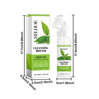 OEM/ODM EELHOE Nettoyant pour le visage au thé vert biologique Parfum floral Mousse de contrôle de l'huile rafraîchissante Avantages anti-âge pour toutes les peaux