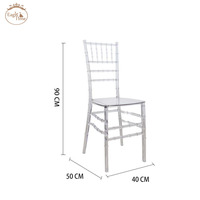Chaise moderne bon marché pour événements, banquets, fêtes, mariages, chiavari transparents, chaise en acrylique cristal
