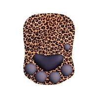 Tapis de souris 3D en silicone souple, motif patte de chat mignon, repose-poignet en mousse à mémoire de forme, coussin pour souris, pour enfants, ordinateur portable, ordinateur