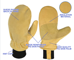 Mitaines et gants de ski en cuir personnalisés, unisexes, pour l'extérieur, chauds, isolés, imperméables, coupe-vent, durables et flexibles pour adultes - Product Image 3