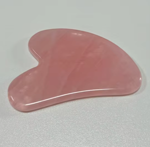 Herramienta de Masaje Facial Gua Sha de Cuarzo Rosa, Forma de Corazón, Piedra Natural para el Cuidado de la Piel - Product Image 6