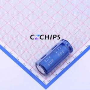 Supercondensateur HP-2R7-J606UY, composant traversant (THT), P=7,5 mm, condensateur 60F -10%~+20% 2,7V - Product Image 1