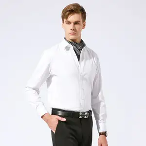 Oem Branded Non-iron White Full Sleeve Nanotechnology Bamboo Made Casual Formal Dress Shirts For Mens