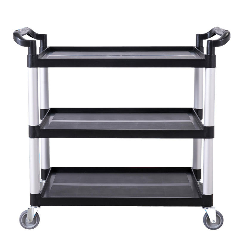 Plastic Service Cart Double Bucket Commercial