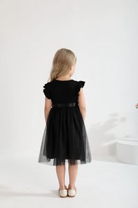 <span class=keywords><strong>Sermo</strong></span> Sinhoon Vestido de tul con lazo para niña pequeña, vestido de verano con volantes sin mangas, moda informal para niña de 1 a 6 años - Product Image 5