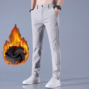 <span class=keywords><strong>Pantalon</strong></span> décontracté en soie glacée pour homme, <span class=keywords><strong>pantalon</strong></span> de travail épais d'hiver, tendance, ample, droit, respirant, <span class=keywords><strong>pantalon</strong></span> de sport, <span class=keywords><strong>pantalon</strong></span> pour homme - Product Image 3