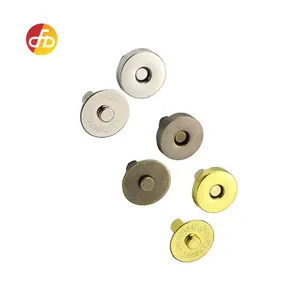 Wholesale Magnet Button 14mm Magnetic Snap Buttons Magnetic Buckle Metal Brass Customized Plating Plated High Grade Round 100