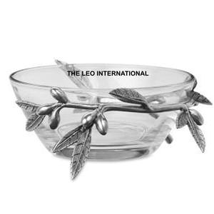 Tazón Redondo de Acero Inoxidable y Aluminio, Diseño de Hoja Chapada en Oro, Tazón Japonés Decorativo Moderno - Product Image 6