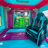 Château gonflable commercial nouveau contrôleur de jeu de conception maison de rebond le plus populaire Hupfburg pour l'équipement de location de fête d'enfants