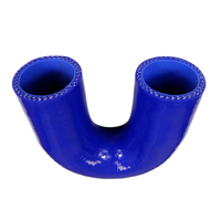 Tuyau de radiateur automobile en silicone personnalisé en forme de U à 180 degrés, renforcé par une tresse de fibres, -40~200, coupleur de liquide de refroidissement automobile