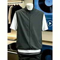Kaos Pria Lengan Pendek Model Longgar Warna Hitam Bahan Sutra Es Bernapas Cepat Kering Pakaian Olahraga Musim Panas