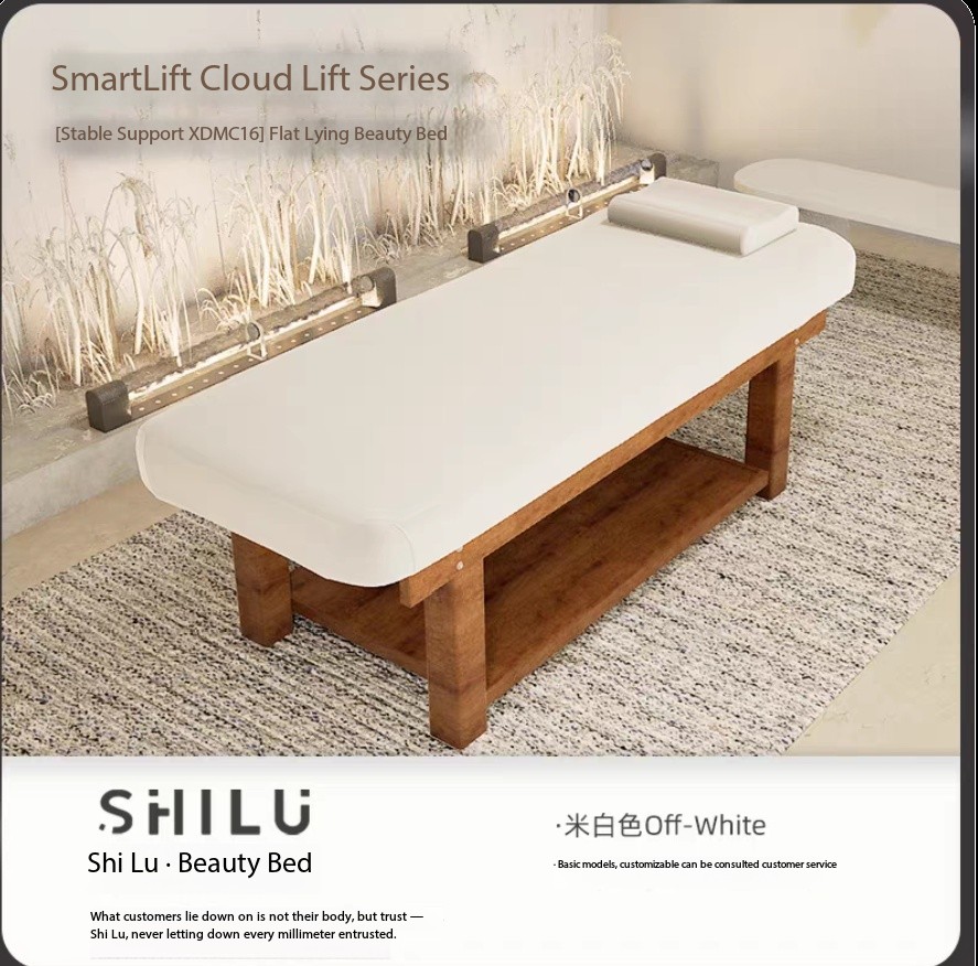 white Straight bed+manual lift up