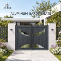 Portail de jardin de luxe en aluminium, écologique, résistant aux UV, sur mesure, thermolaqué, pour entrée de villa, sécurité renforcée, direct usine