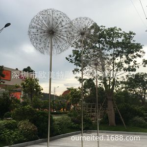 Escultura de Diente de León de Acero Inoxidable, Instalación de Arte Moderno para Exteriores, para Plaza y Parque, Montaje en Suelo, Hecha a Mano - Product Image 5