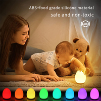 Nouvelle Lampe de Chevet LED Intelligente Rechargeable en Silicone Souple Multicolore avec Contrôle Tactile pour Chambre d'Enfant