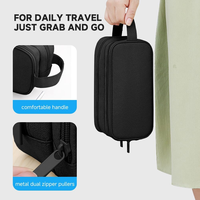 Pochette Organisateur Tech avec Poignée, Sac pour Accessoires Électroniques, Organisateur de Câbles, Pochette de Voyage pour le Bureau et les Déplacements
