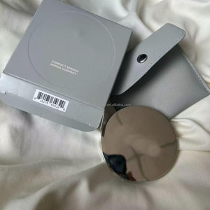 Kính lúp tròn siêu mỏng, di động, tiện dụng hàng ngày, độ phóng đại 1X/2X, màu bạc, nhỏ gọn, gương trang điểm gấp gọn bằng kim loại - Product Image 5